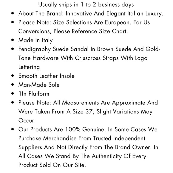 Fendi Fendigraphy Brown Suede Sandals- Size 6.5-New in Box - Picture 8 of 16